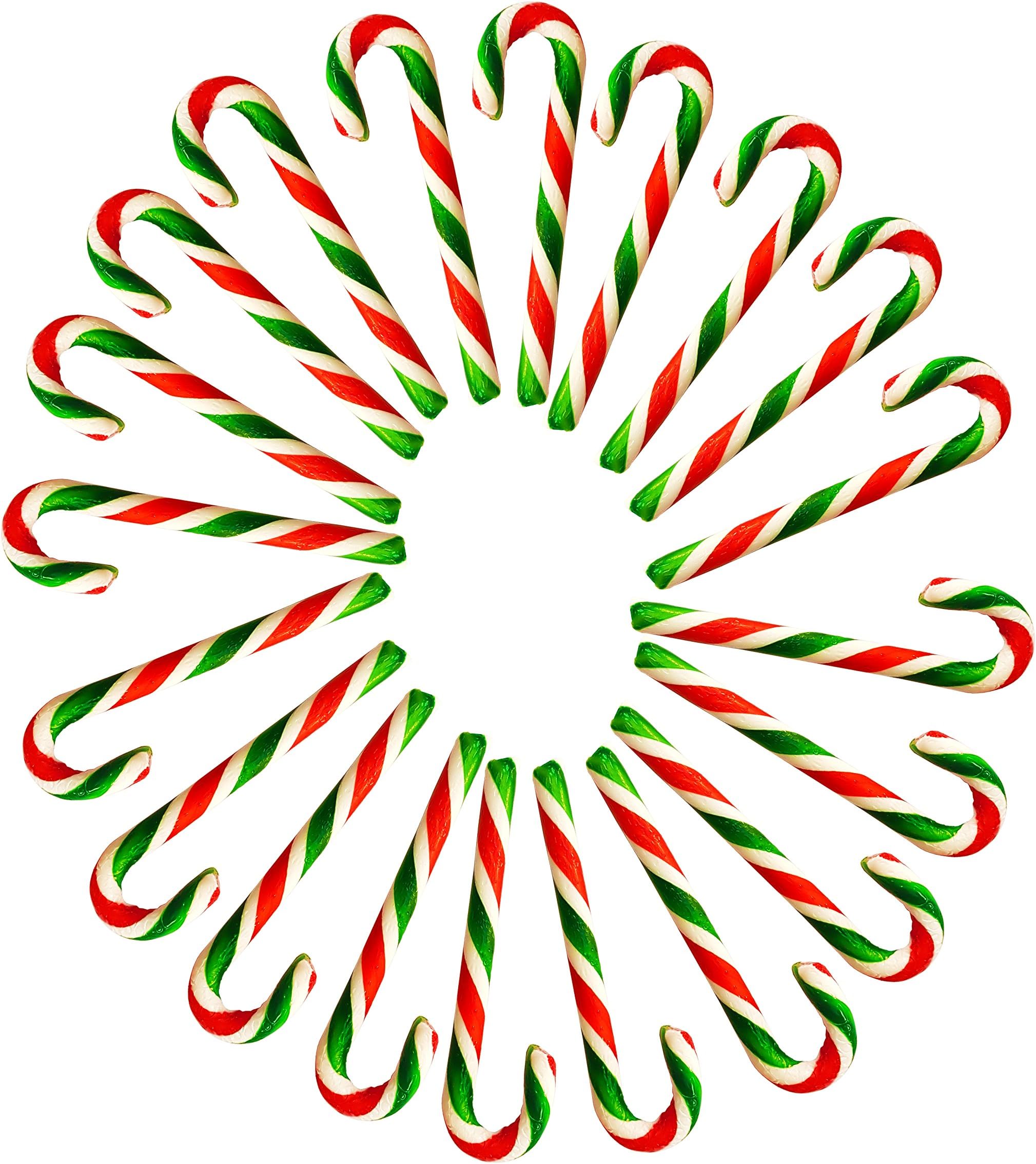 18 Peppermint Christmas Tree 20g Candy Canes - Red Green and White