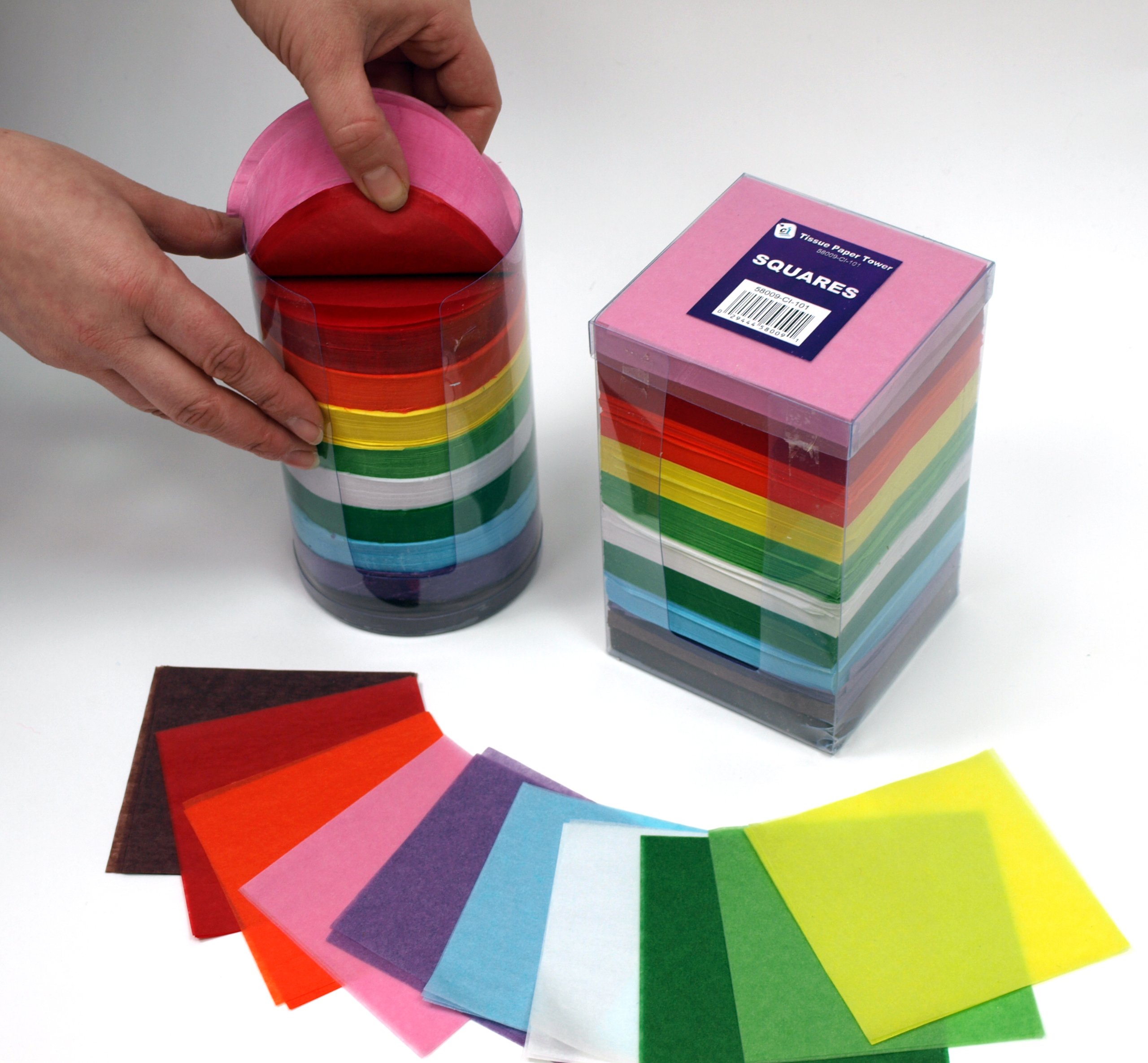 Ci Tissue 58008-CI-101 4600-Piece 10 cm Paper Tissue Circles, Assorted Colours