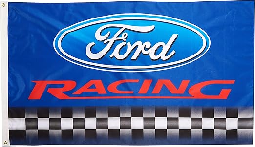 Amazon Com Ford Racing Flag 3 X5 Blue W Black White