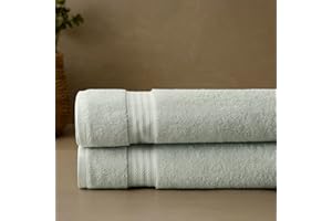 Fabdreams 100% Organic Cotton Bath Sheet Set of 2 700 GSM Oversized Towels Ultra Soft Plush Absorbent Durable Skin-Friendly Spa Hotel Premium Comfort Large 36 x 70 in Green