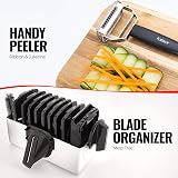Fullstar 11-in-1 Mandoline Slicer Spiralizer Julienne Grater White view 8