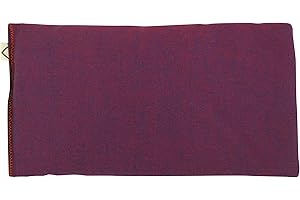 Peacegoods SCENTED Lavender Flax Seed Eye Pillow - 4 x 8.5 - Soft & Soothing Cotton - Naturally Calming Colors - purple magenta