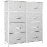 YITAHOME 8 Drawers Dresser - Fabric Storage Tower, Organizer Unit for Bedroom, Living Room & Closets - Sturdy Steel Frame, Easy Pull Fabric Bins & Wooden Top