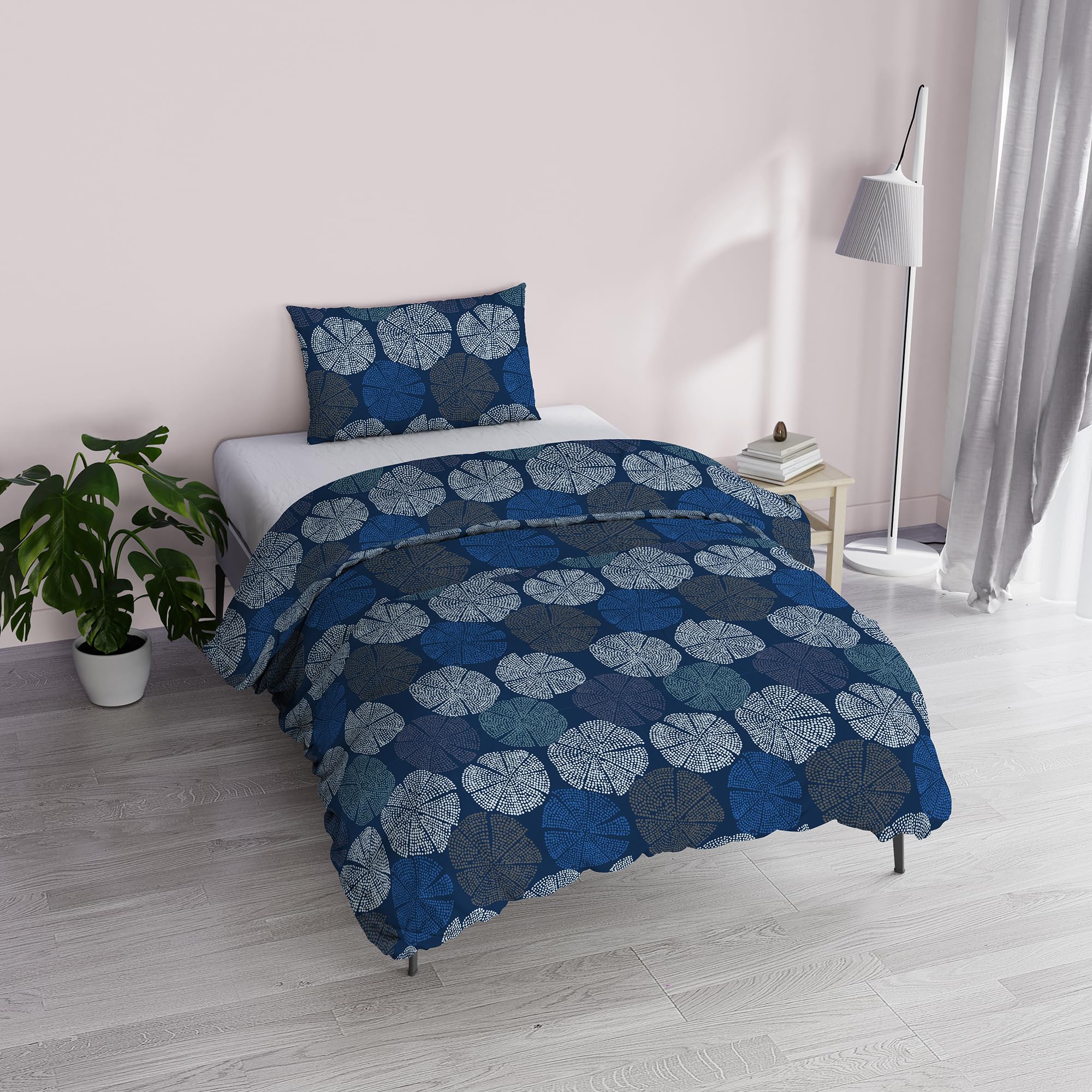 Italian Bed Linen "Fantasy Duvet Cover, Printed Microfibre, Anemoni, Single