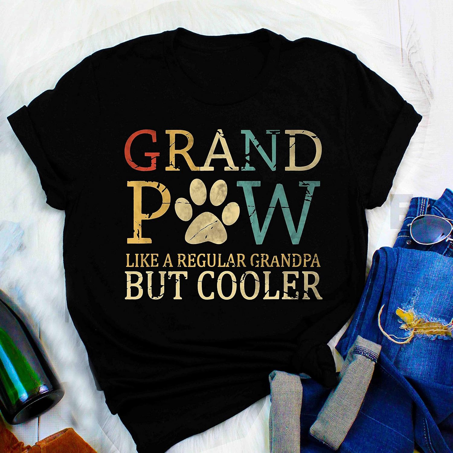 Funny Grandpaw Grand Paw Dog Shirt Grandpaw Grandpa Lover Dog Tee Like