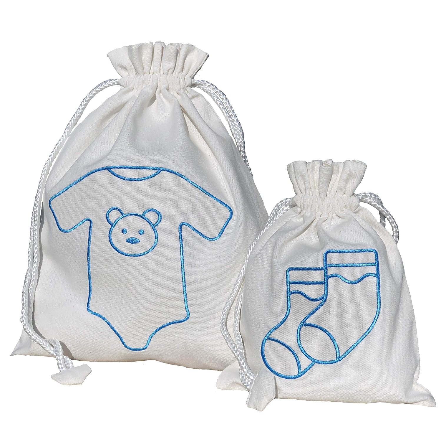 MorVin Pack of 2 Baby Gift Bags – Pink Design Present Bags for New Parents, Welcome Baby Parties and More – Reusable Birthday Present Bag Set for Birthdays – Eco-Friendly Present Bags : Baby
