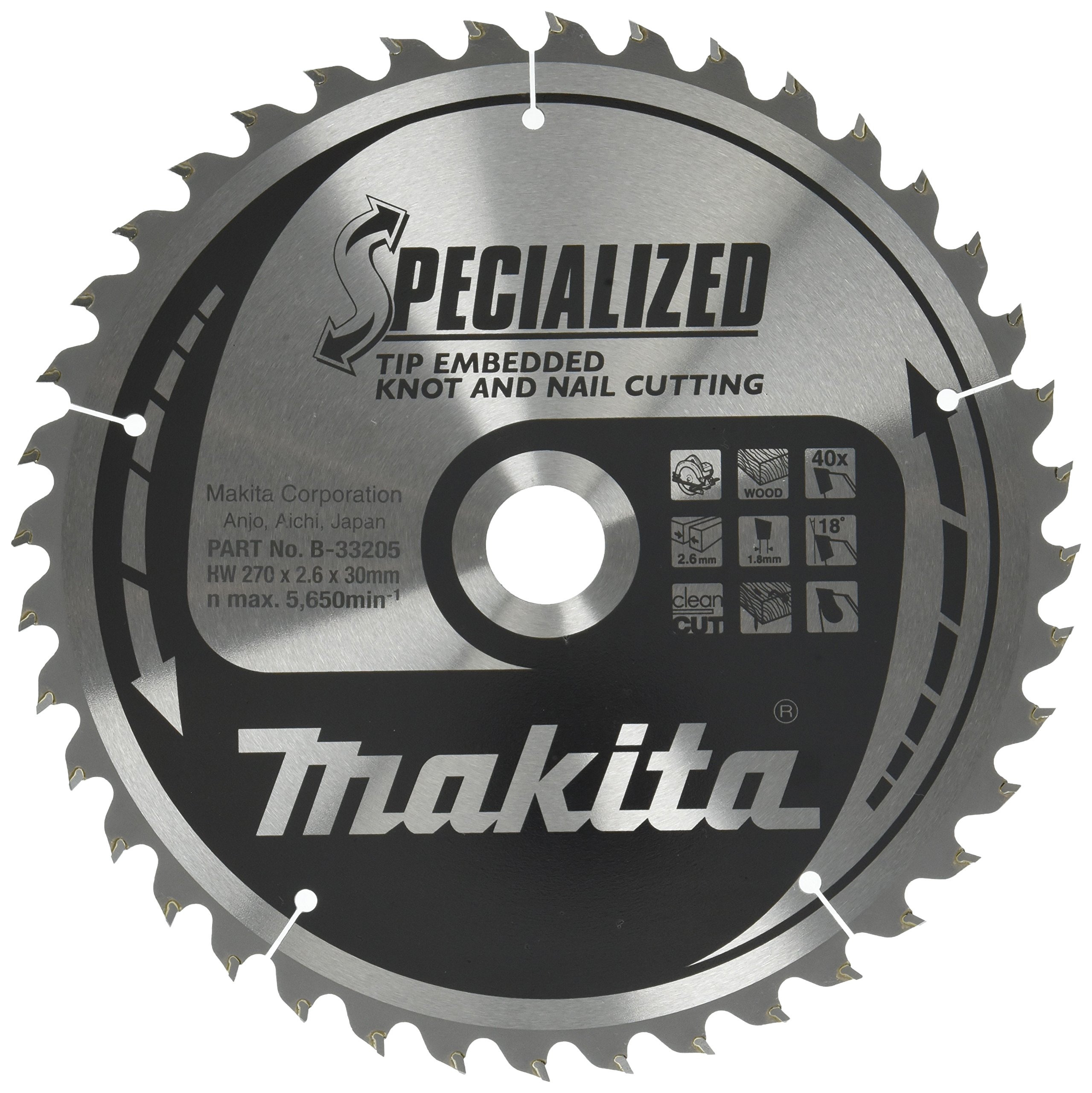Makita Specialized SAEGE Blade, 270 x 30 mm, 40T, 33205
