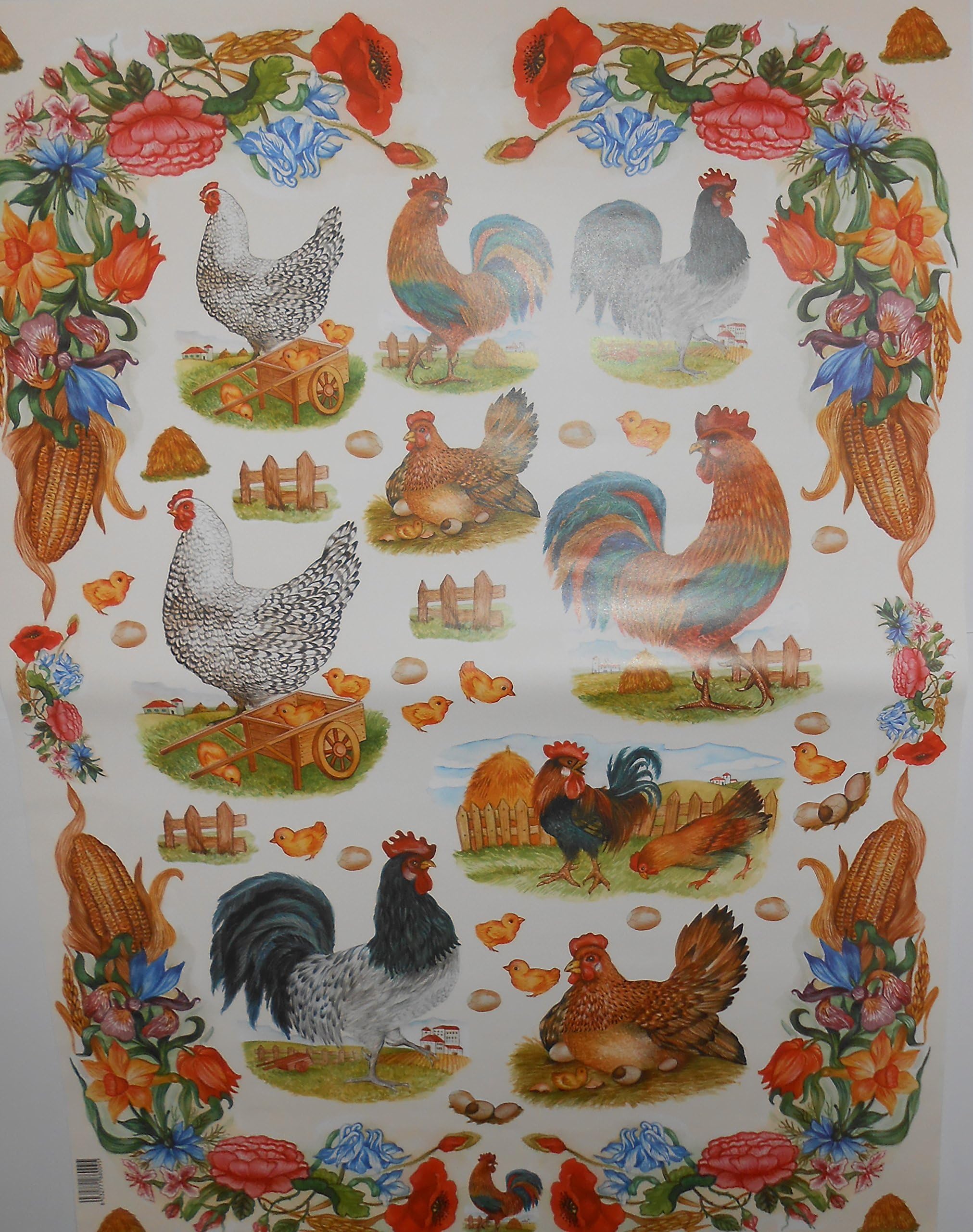 Decoupage Paper Hens