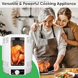Nutrichef Vertical Rotisserie Oven 10L Shawarma Kebab Maker Kit White view 7