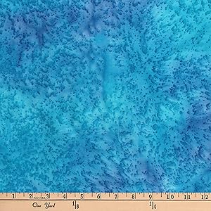 Monet Blender Texture Batik Turquoise/Purple Fabric by the Yard