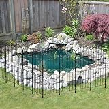 WELDUN Garden Fences 310CM Total No Dig 10 Pcs Rustproof Black Panels view 4