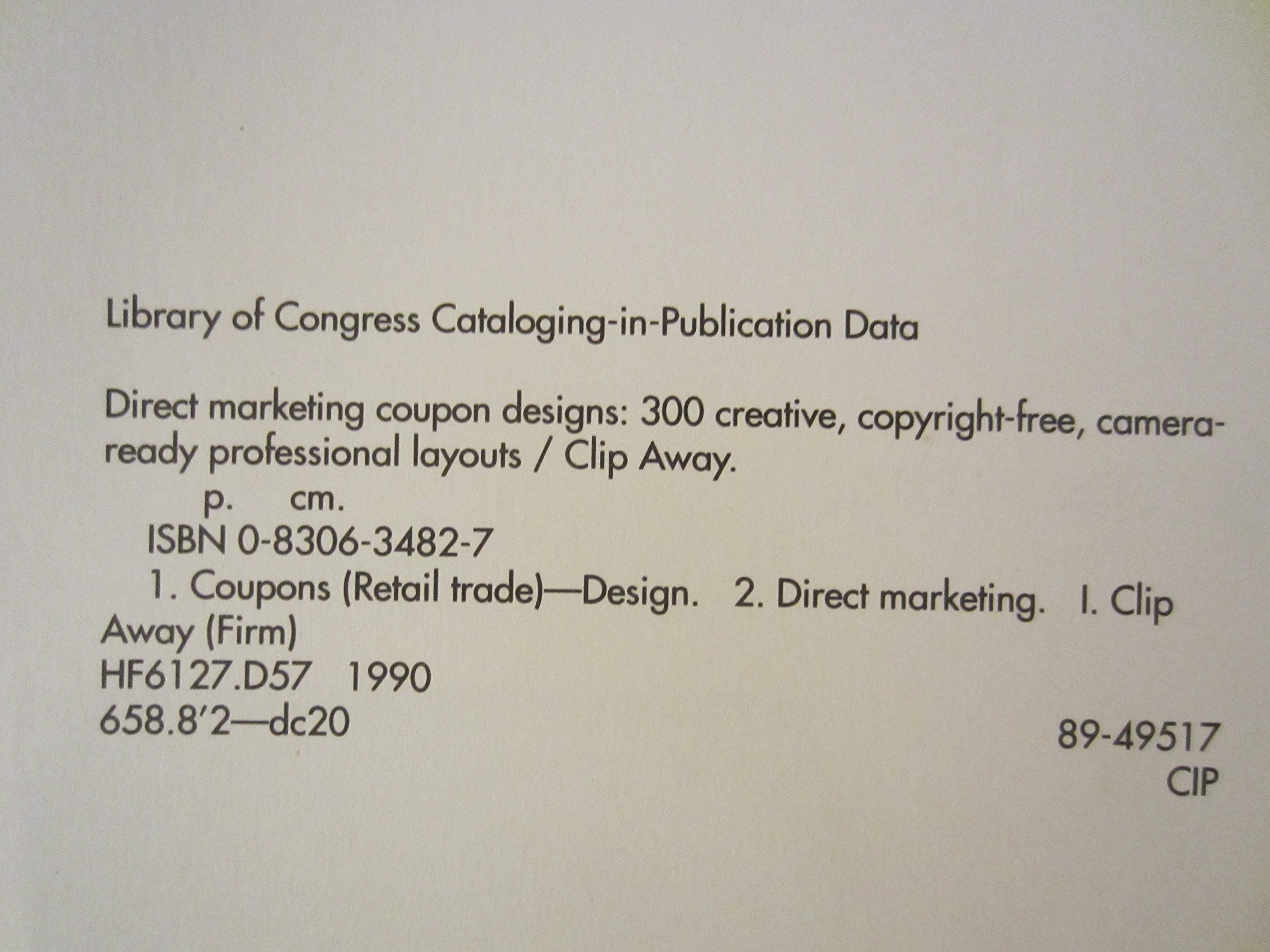 Buy Direct Marketing Coupon Designs 300 Creative Copyright Free