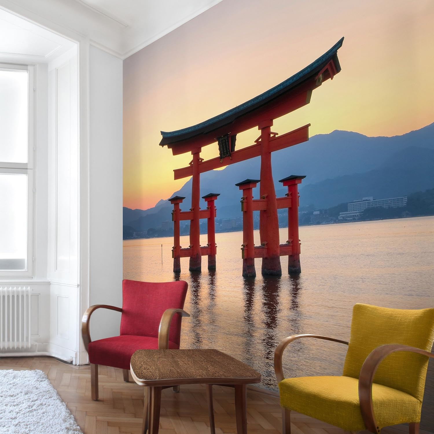 不織布壁紙 鳥居at Itsukushima 壁画正方形壁紙壁壁画写真機能wall Art壁紙壁画寝室リビングルーム Hxw 132 28 X 132 28 Inch 壁紙 Amazon