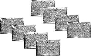 Nispira Replacement Microwave Range Hood Grease Filter Compatible with Frigidaire 5304464105, 8 Filters