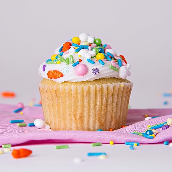 SWEETS INDEED SPRINKLES, EDIBLE SPRINKLE MIX, PERFECT FOR CAKE DECORATIONS, BAKING, ICE CREAM, COOKIES, CUPCAKE TOPPER, 4 OUNCES (FUNNY BUNNY)