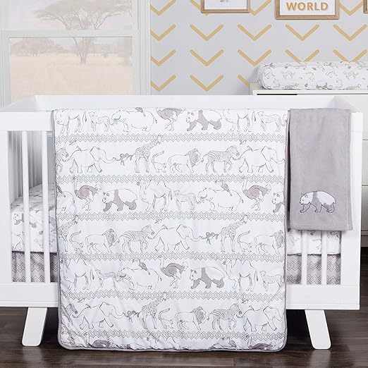 zoo animal crib bedding