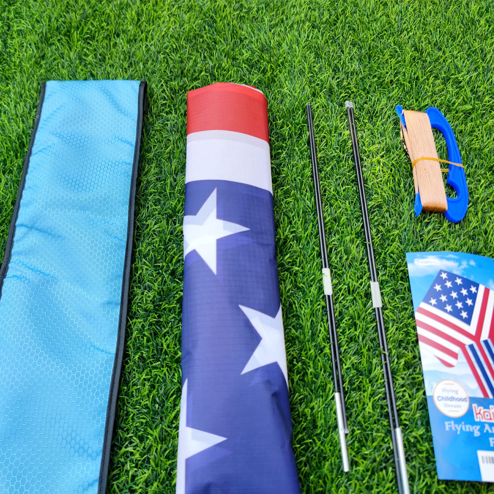 Kaiciuss Delta Kite for Kids & Adults - Easy to Fly Large Single Line Beach Kite with 300ft String Handle Included, Perfect for Beginners, Teens