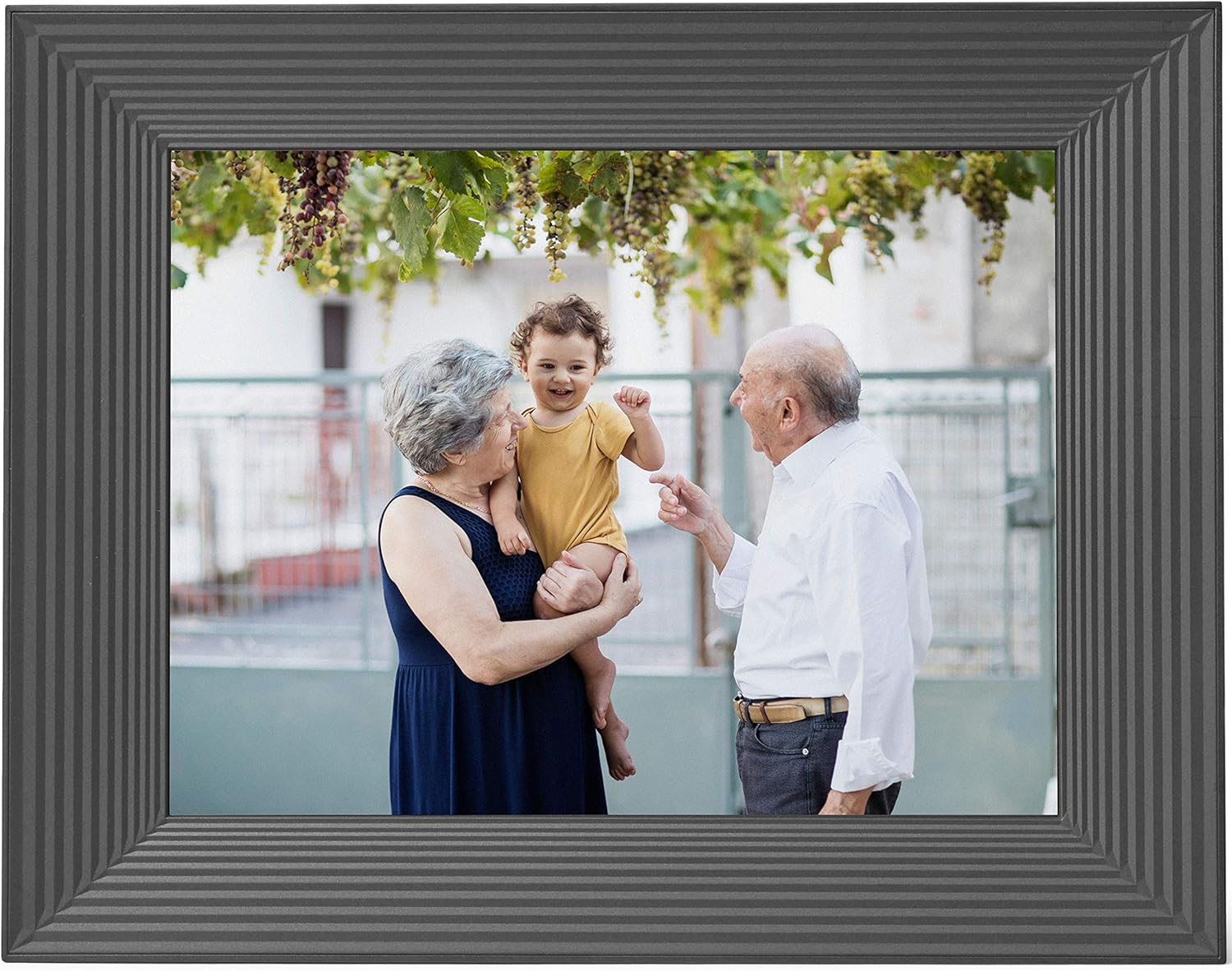 Aura Mason Smart Digital Picture Frame 9 Inch Free Unlimited Storage HD WiFi Frame The Best Way to Share Photos Feel Together from Away : Camera & Photo