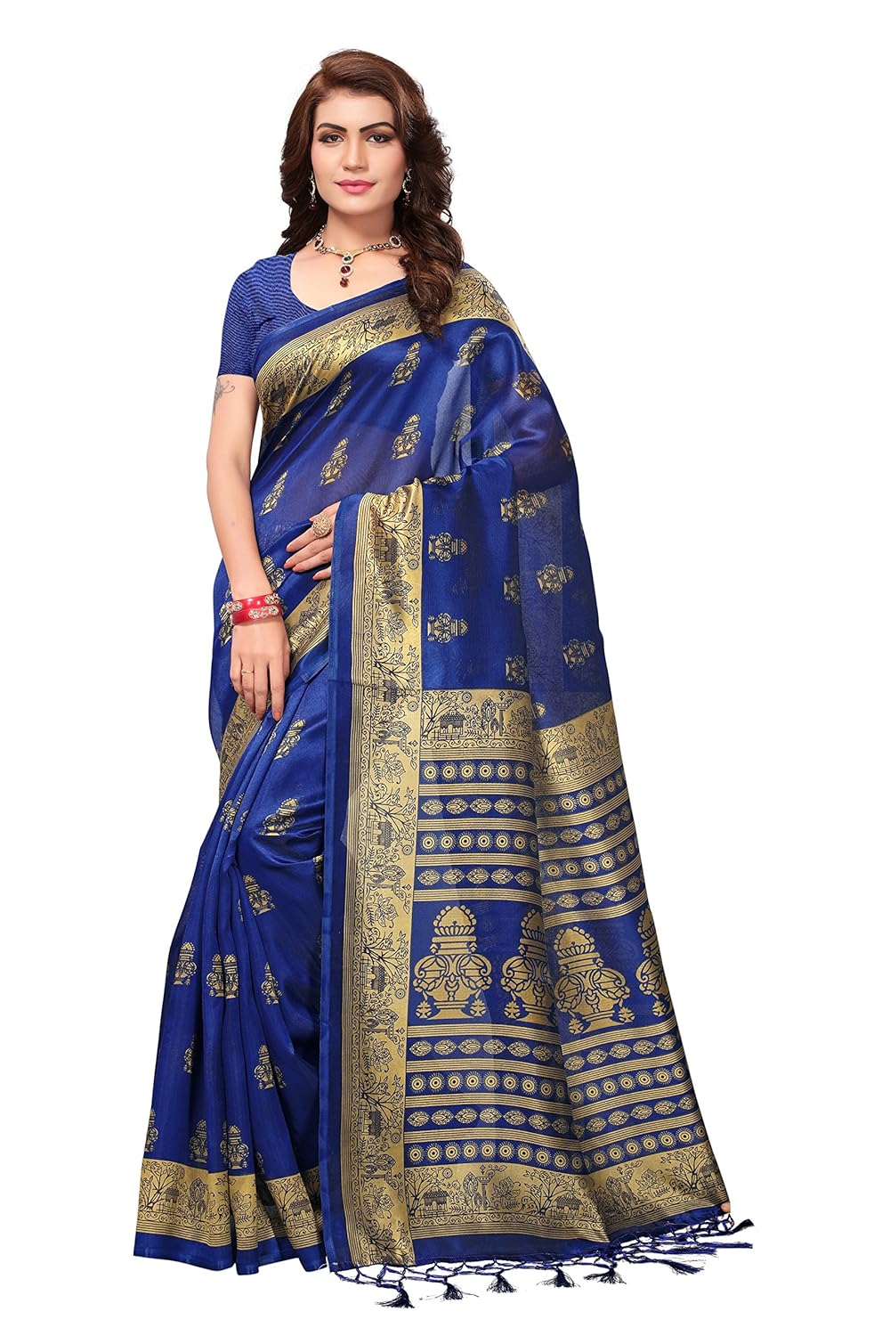 anni designer silk saree with blouse piece
