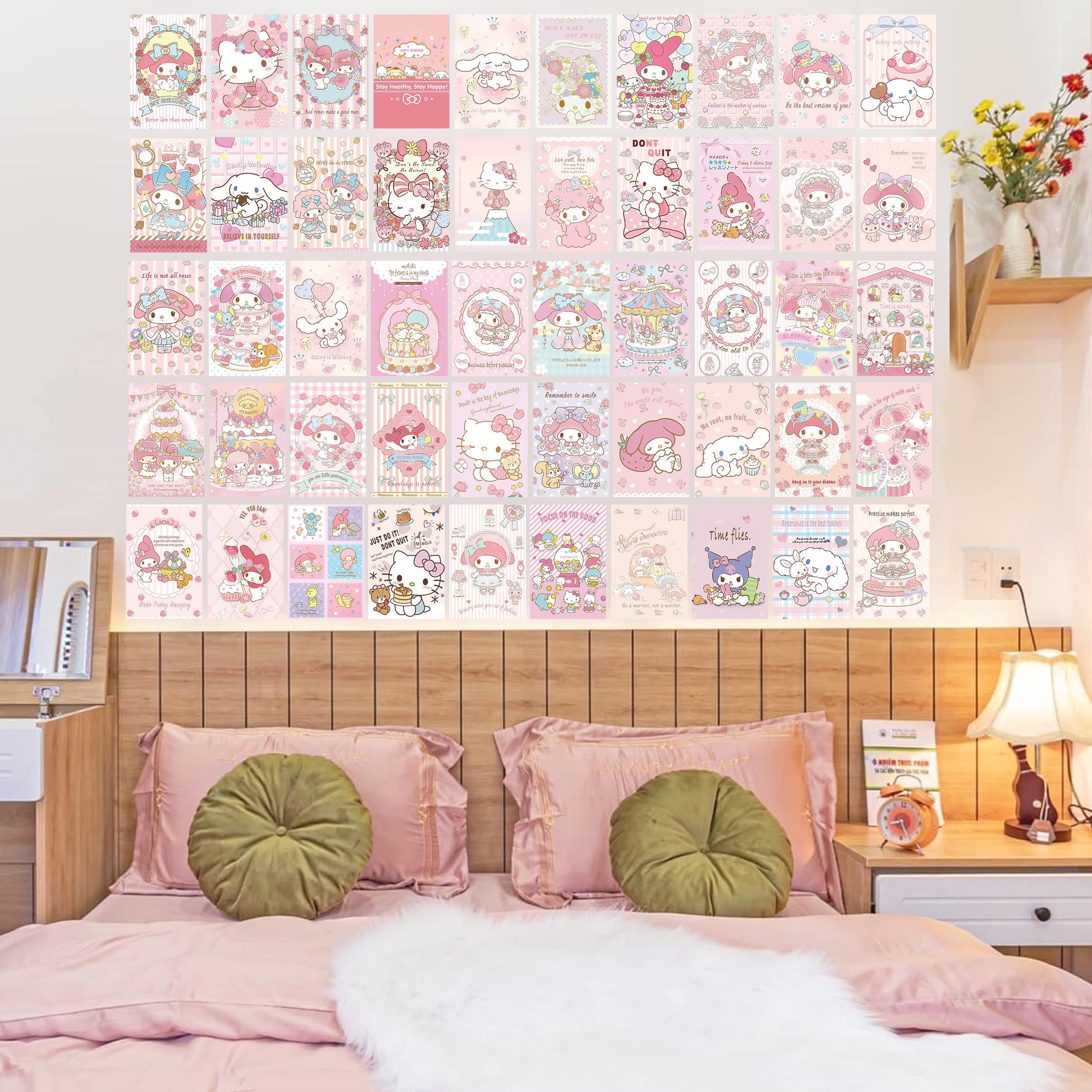 Mua ARTBIZ 160PCS Anime Wall Collage Kit Aesthetic Pictures, Pink Anime ...