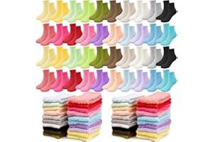 40 Pairs Fuzzy Socks Bulk Fluffy Cozy Slipper Socks Warm Soft Winter Socks Sleeping Plush Socks for Women Men Christmas Gifts
