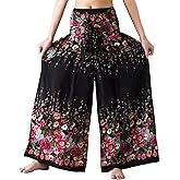 B BANGKOK PANTS Women's Boho Palazzo Pants Yoga Wide Leg Pants