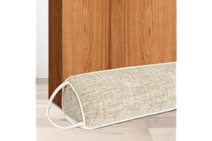 NABOWAN 30" Weighted Under Door Draft Stopper -Triangular Door Draft Blocker with Hook Loops for Easy Install, Save Energy, Home Room Essentials