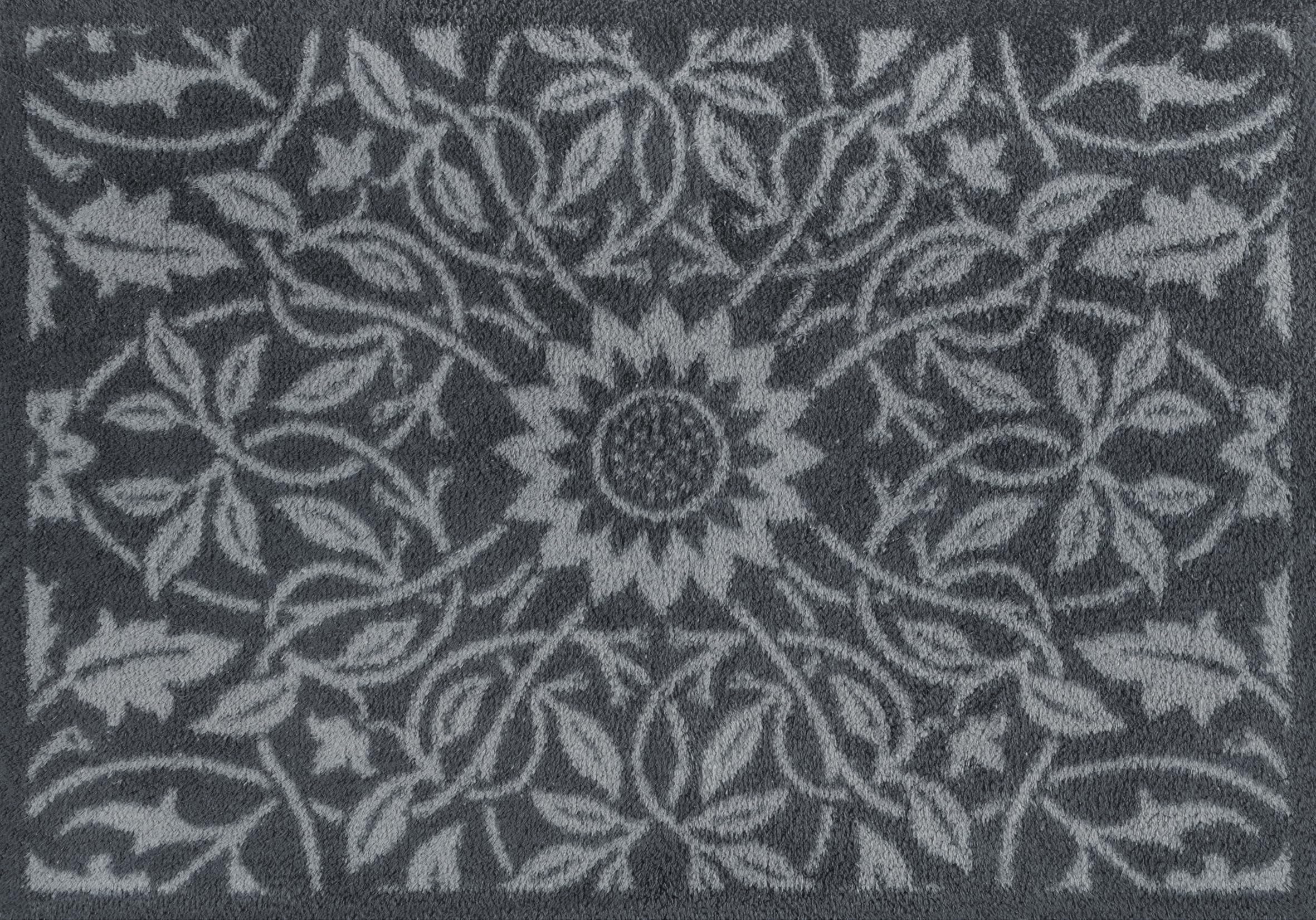 Turtle Mat St James ceiling grey, Morris & Co Collection - Highly absorbent Indoor barrier mat with Multi-Grip backing 60x85cm