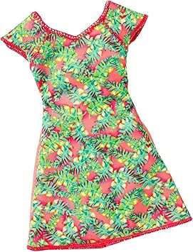 Barbie Fashions Green Flutter Sleeve Dress