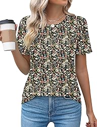 Kistore Womens Fashion Plus Size Short Sleeve Crew
