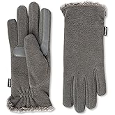 isotoner womens Stretch Fleece Gloves With Microluxe Lining and Smart Touch Technology