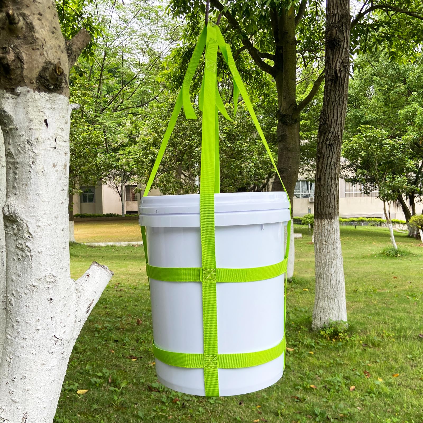 Photo 1 of Bucket Sling, Bucket Sling for 5 Gallon Bucket Green, 5 Gallon Industrial Bucket, Handling Sling-Extended Length Type(33.6inch X 18.3inch)