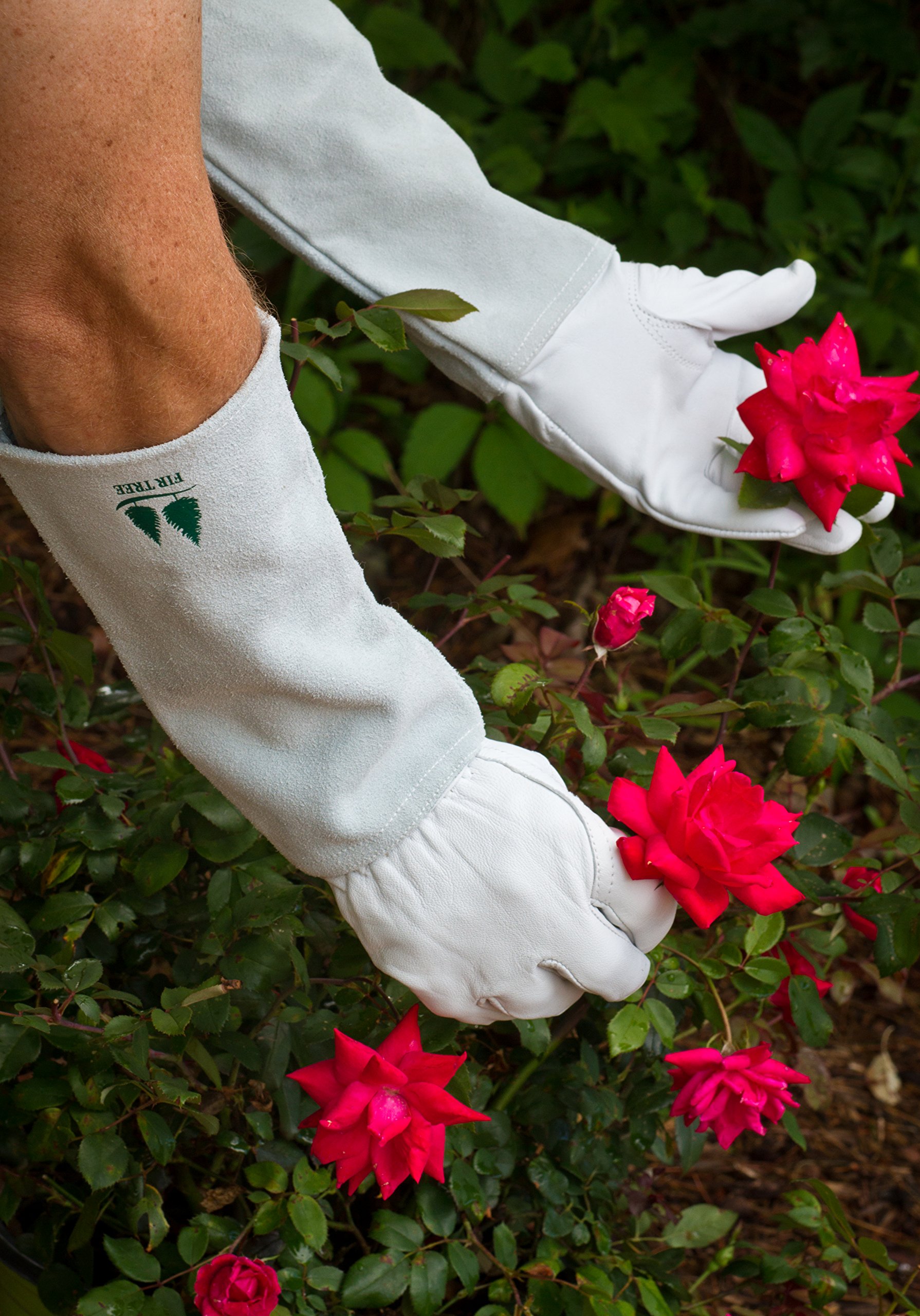 Leather Gardening Gloves. Premium Goatskin Protective Gloves With