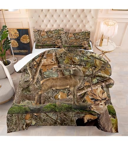 Amazon.com: RUPSLO 5 Pieces Deer Comforter Sets,Camo Bedding
