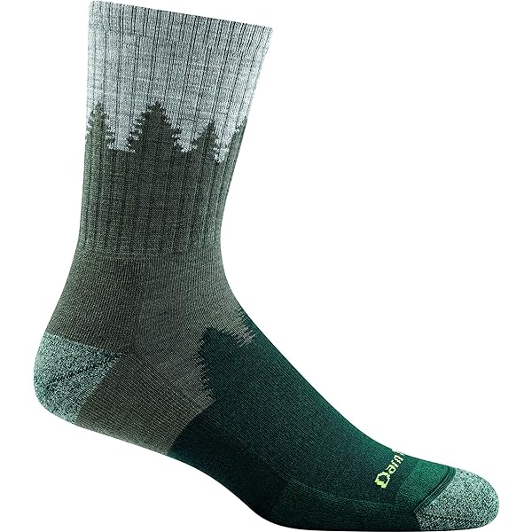 Calze Darn Tough Sunset Ledge Micro Crew Leggere, Lana Merino, Cuscino, Colore Darkteal, Taglia LG (US 10-11.5)