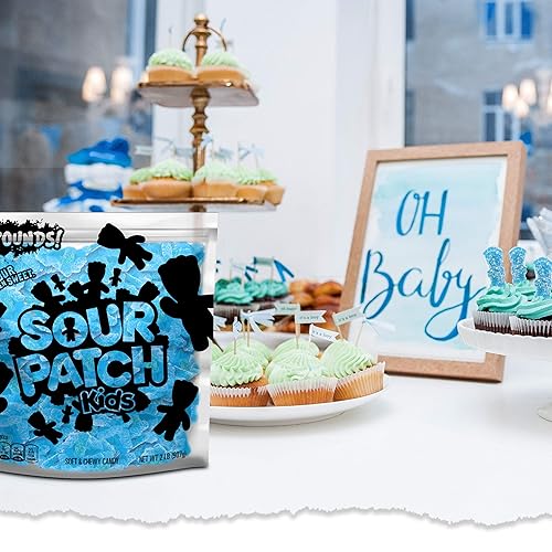 SOUR PATCH KIDS Blue Raspberry Soft Chewy Candy, lb Bag in