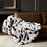 WDCOZY Zebra Animal Print Bubble Throw Blanket, Luxury Faux Rabbit Fur Mink Plush Throw for Couch, Sofa and Bed, Soft Fluffy Fuzzy Cozy Blanket for Women, Thick and Warm, 60x80 inches, 950 GSM