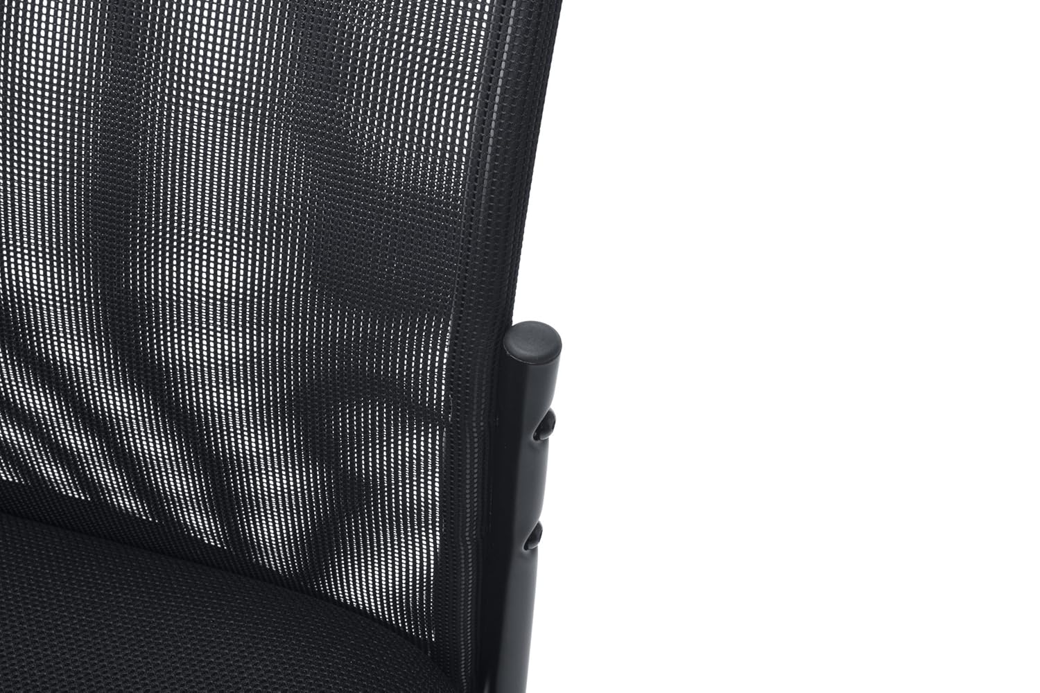 OFM ESS Collection Mesh Back Upholstered Armless Side Chair, in Black (ESS-8000): Furniture & Decor