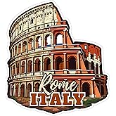 Rome Italy Sticker 4 Inch City Travel Souvenir Destination - Waterproof Vinyl Decal for Laptop Water Bottle Car Tumbler - Durable Aesthetic Long-Lasting Stickers for Adults ID44990