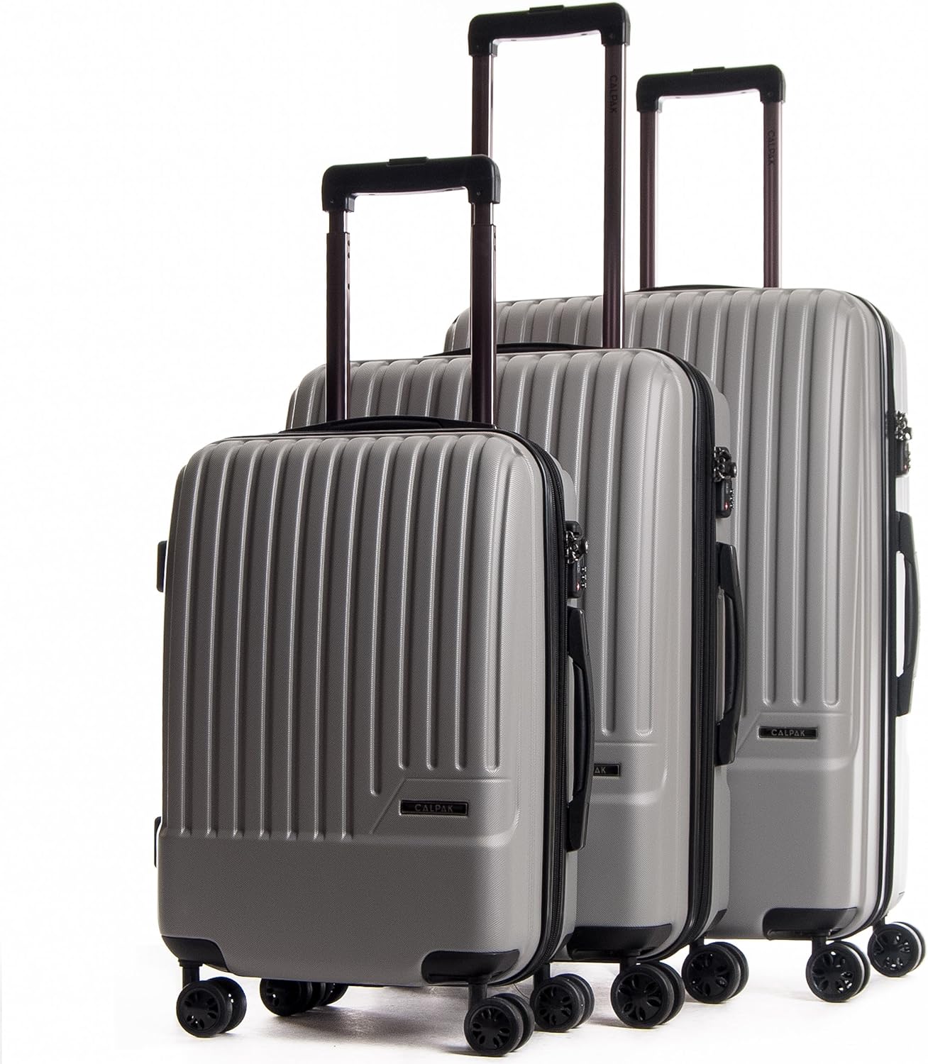 CALPAK Davis Expandable Luggage Set, Gray Luggage Sets