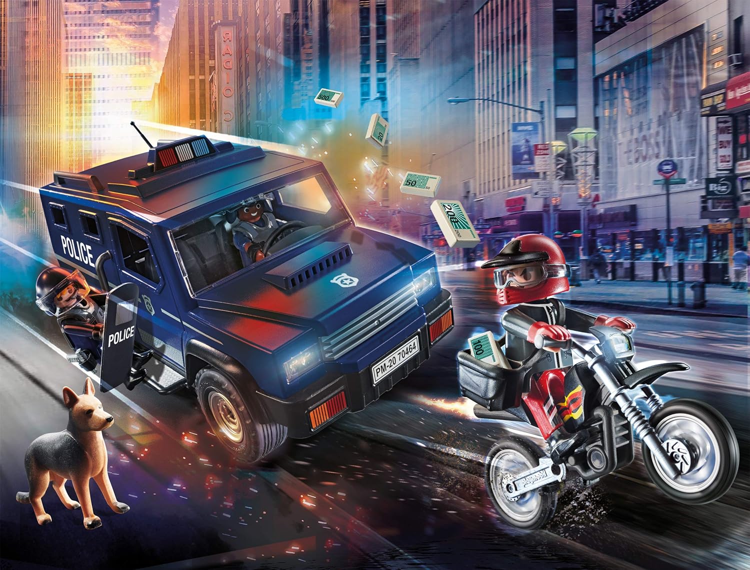 PLAYMOBIL 70464 High-Speed Police Tracking (Exclusive), Black, Small - Image 3