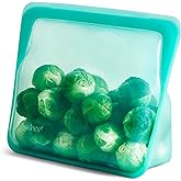 Stasher Premium Reusable Silicone Stand-Up Mid Bag, Aqua, 56 oz | Food-Safe Silicone, Eco-Friendly, Reusable Freezer Bags, Microwave, Dishwasher, Pantry, Meal Prep, Travel Bag, Bulk Storage