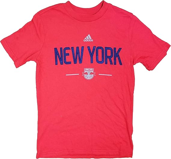 Amazon.com: New York Red Bulls Youth Red Adidas Primary Logo Word-Mark T Shirt: Clothing