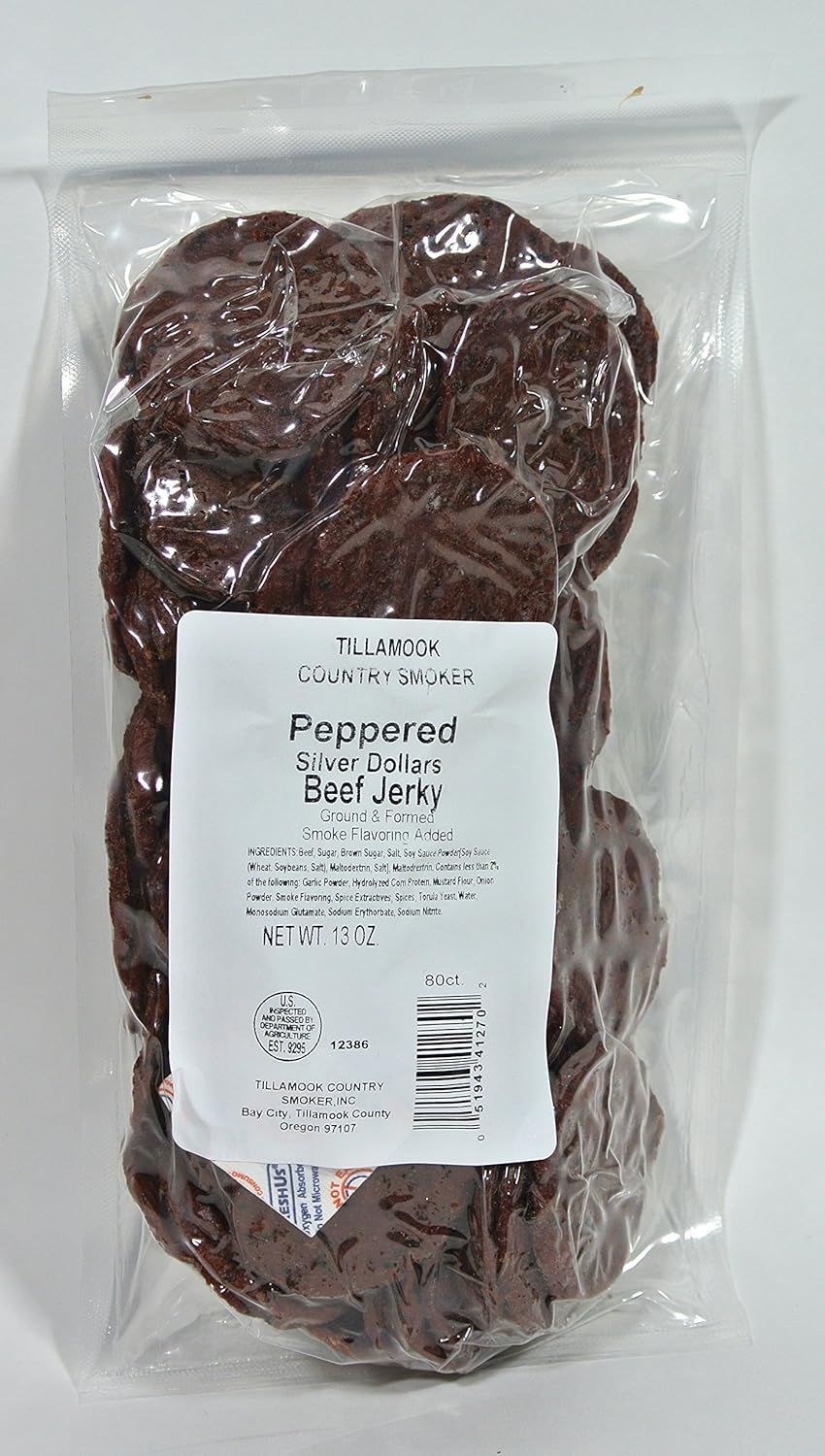 Tillamook 100 Beef Jerky Silver Dollar Dollars Bulk