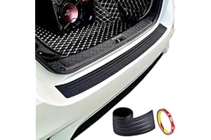 Goodream Rear Bumper Protector Guard Universal Black Rubber Trim Cover Protection Strip Scratch-Resistant Exterior Car Accessories Trunk Door Entry Sill Guard for Most Cars and SUV(35.8Inch)