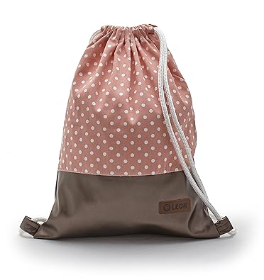 LEON by-Bers Turnbeutel mit Innentaschen Rucksack Tasche Damen Herren & Teenager Gymbag Gymsack