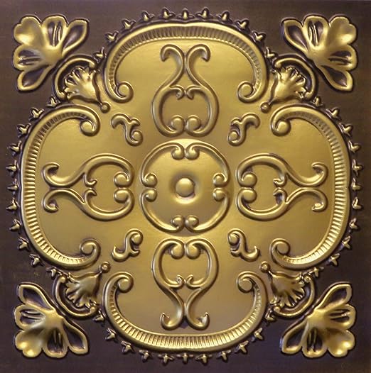 Amazon Com D217 24 X 24 Antique Brass Pvc Tin Look Glue Up