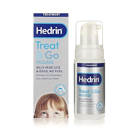 Hedrin Treat And Go Mousse Head Lice Treatment Kills Headlice
