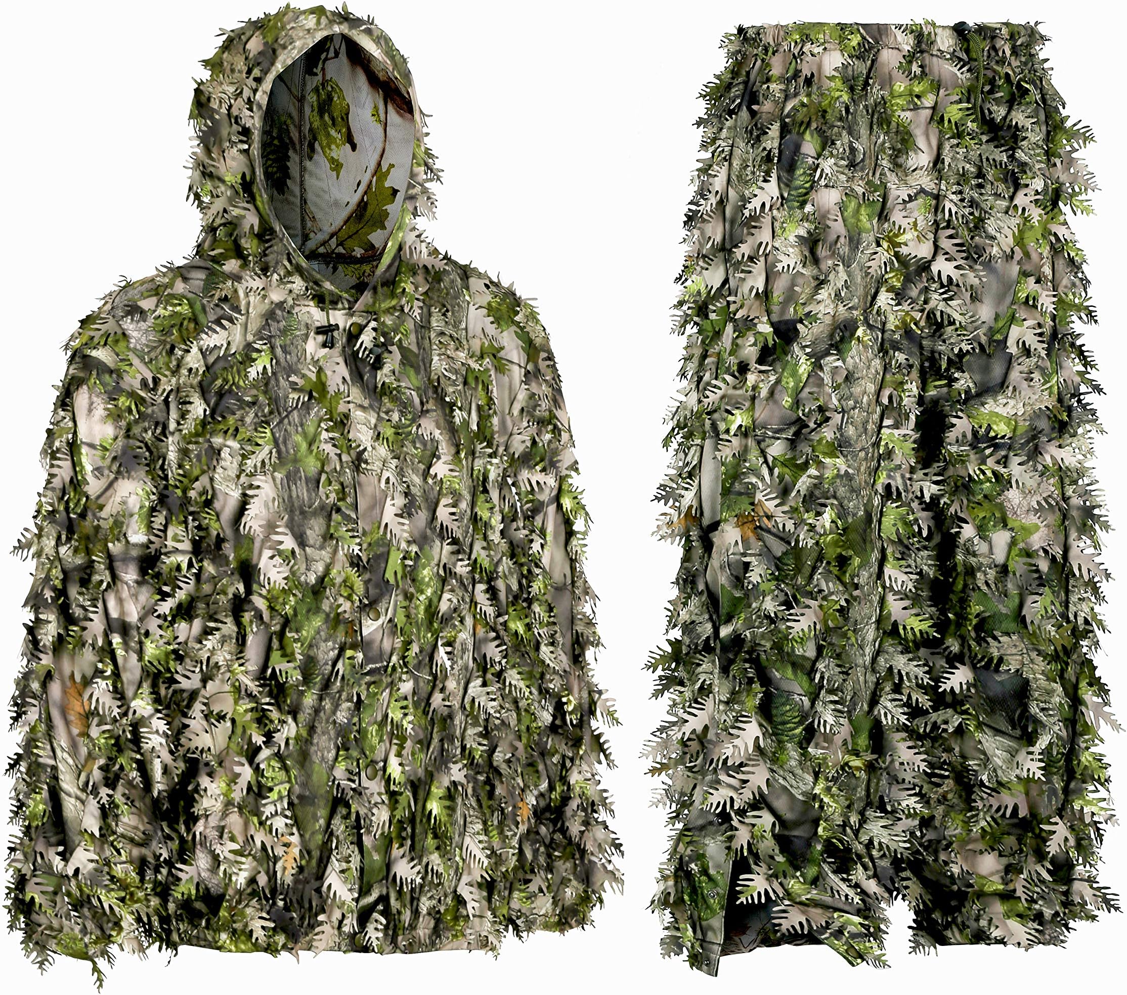 AUSCAMOTEK 3D Leafy Ghillie Suit for Hunting Airsoft Bird Watches Sizes and Colors Available