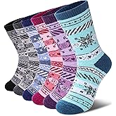 DOSKONI Kids Merino Wool Hiking Socks for Boys Girls Toddlers Thermal Winter Warm Thick Crew Boot Snowboarding Gift Socks